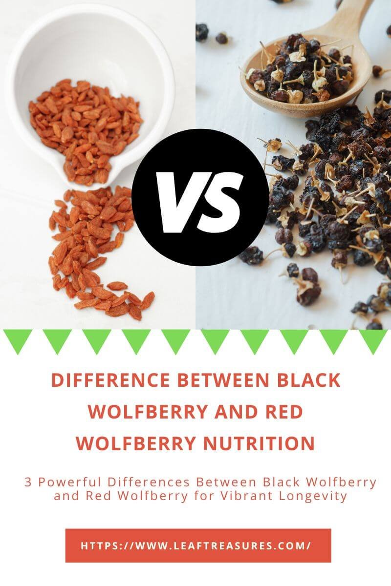 difference between black wolfberry and red wolfberry nutrition
